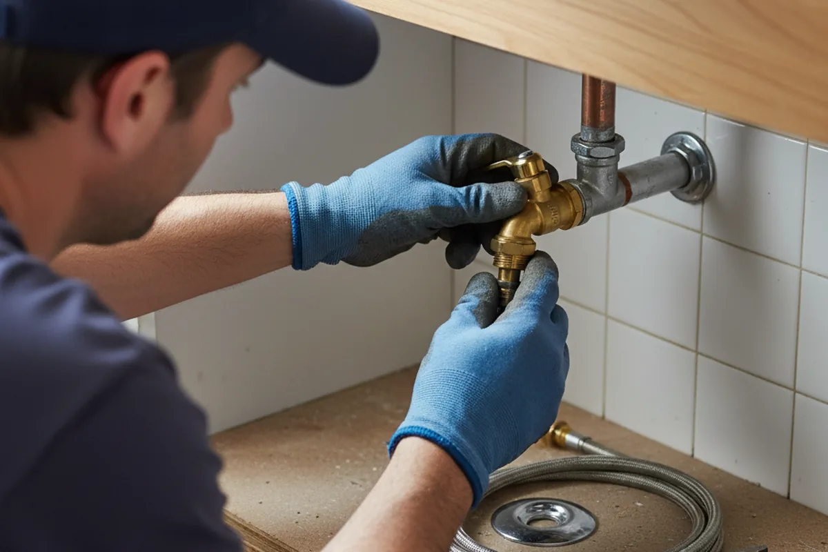 Shutoff valve and fitting work during Burst Pipe Repair in Ratliff City